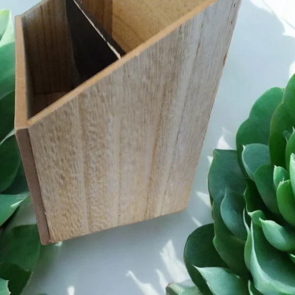 Rae Dunn Wooden Letters Paper Mail Organizer - Picture 2 of 3